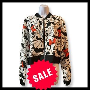 (New in package)Mickey & Minnie Women's Black and White Jacket with Red Accents